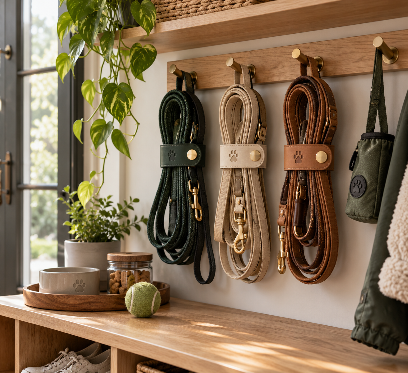 Two-piece adjustable strap set.