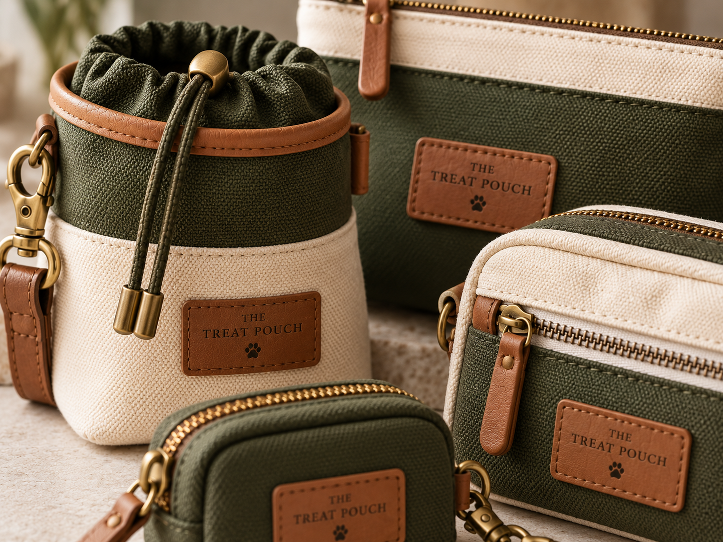 Close-up of the woven canvas and tool compartments.