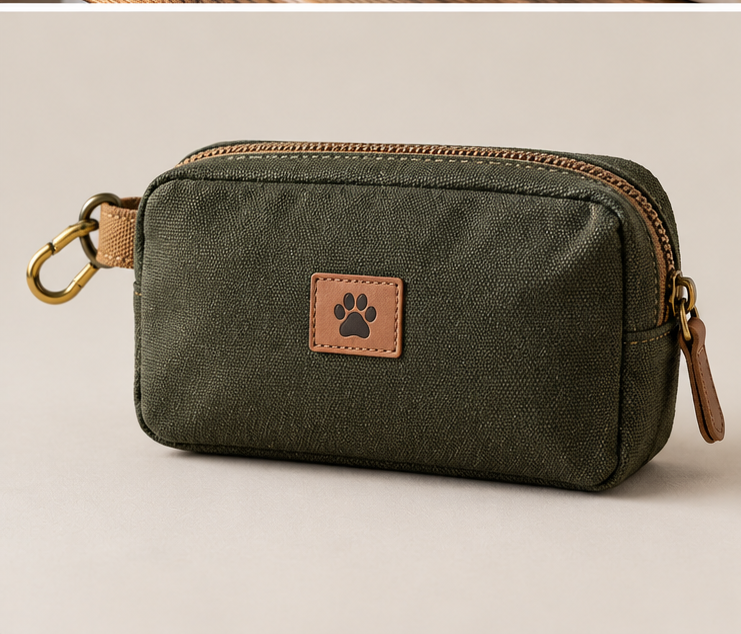 Slim zip utility pouch.